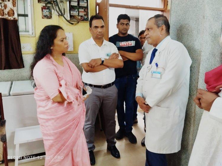 आयुक्त चिकित्सा शिक्षा शिखा राजपूत तिवारी ने अंबेडकर अस्पताल का किया निरीक्षण