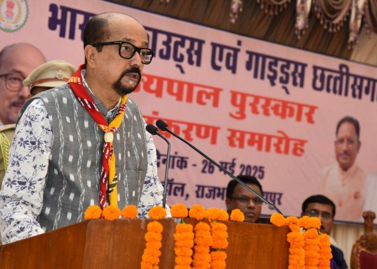 भारत स्काउट्स गाइड्स के अलंकरण समारोह में शामिल हुए राज्यपाल