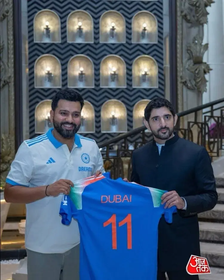 दुबई के क्राउन प्रिंस ने की भारतीय क्रिकेटरों से मुलाकात