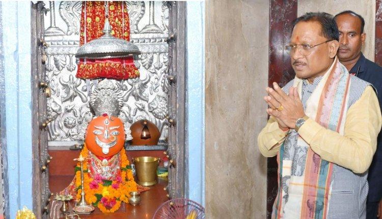 मुख्यमंत्री विष्णु देव साय ने की माँ चन्द्रहासिनी की पूजा-अर्चना