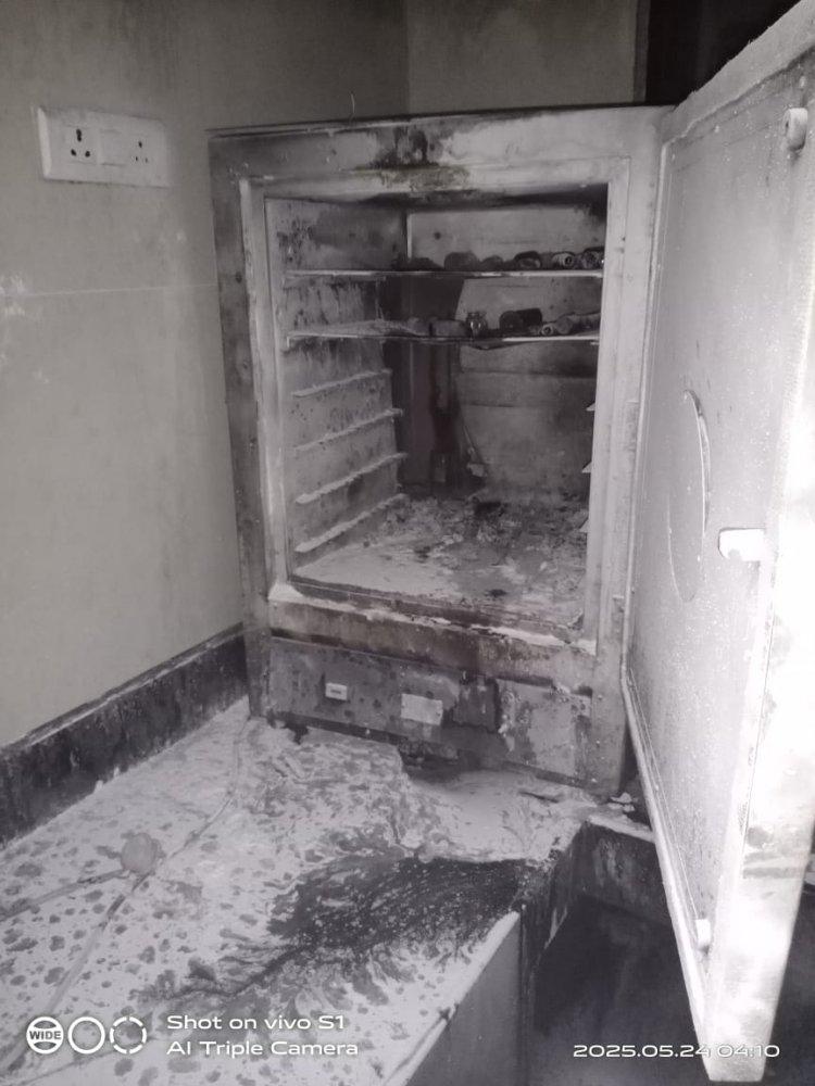 मेकाहारा अस्पताल में आधी रात आग लगने से मची अफरा-तफरी